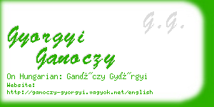 gyorgyi ganoczy business card